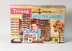 1960's BOXED TRI-ANG ARKITEX 1/42 SCALE MODEL CONSTRUCTION KIT SET NO.1 with Handbook & Catalogue