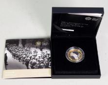 “Outbreak” 2014 £2 Silver Proof coin, boxed with certificate of authenticity