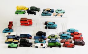 SELECTION OF MID-20th CENTURY PLAYWORN DINKY TOYS DIE CAST VEHICLES, some items roughly re-