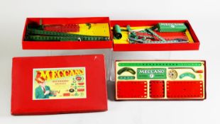TWO CIRCA 1960s MECCANO ACCESSORIES BOXES AND CONTENTS, No 4A & 3A, each with related booklet,