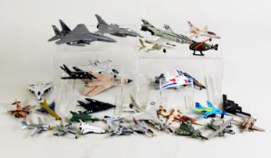 COLLECTION OF APPROXIMATELY 60 UNBOXED DIE CAST MODELS OF POST-WAR MILITARY JET FIGHTERS, includes