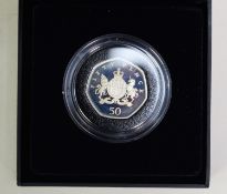 “Christopher Ironside”, 2013 50p Silver Proof coin, boxed with certificate of authenticity