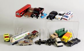 LARGE SELECTION OF PLAYWORN, MAINLY 1960s AND LATER, DIE CAST TOY VEHICLES, Corgi and others to