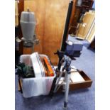 DURST M670 BW BLACK & WHITE PHOTOGRAPHIC ENLARGER, an unnamed 1960s grey painted example, plus,