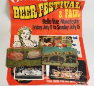 CIRCA 1970's BELLE VUE COLOUR POSTER 'GERMAN BEER FESTIVAL AND FAIR - THOUSAND SEATER BIER GALL -