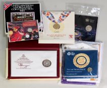 Selection of UK Coin Packs, to include 2016 Silver Sixpence, Last Round Pound x 2, 1983 set x 2,