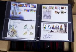 MODERN First Day Cover COLLECTION, arranged in 9 binders, to include New Zealand, Australia, GB,