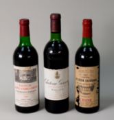 THREE BOTTLES OF VINTAGE FRENCH WINE, comprising: CHATEAU LA FLEUR CRAVIGNAC, SAINT-EMILION, 1967 (