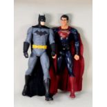 LARGE JAKKS PACIFIC USA MOULDED PLASTIC STANDING FIGURE OF DC COMICS SUPERMAN with pivoting arms,