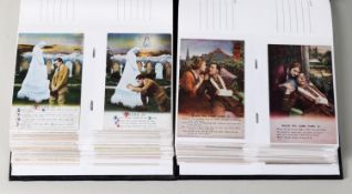 TWO MODERN ALBUMS OF POSTCARDS, BOTH DEDICATED TO WORLD WAR I SENTIMENTAL CARDS relating to