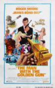 JAMES BOND ORIGINAL ADVERTISING POSTER FOR ROGER MOORE'S, THE MAN WITH THE GOLDEN GUN 1974 FILM,