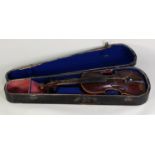 MID 20th CENTURY VIOLIN LABELLED COPY OF ANTONIUS STRADIVARIUS, made in Germany, having one piece