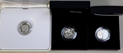 The 2013 Silver Coin, 2014, Floral, Wales, Silver £1 coin and Scotland, 2014 £1 Piedfort Silver