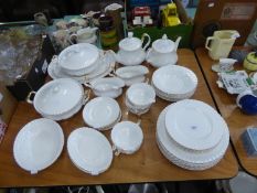 ROYAL ALBERT 'VALDOR' WHITE BONE CHINA PART DINNER SERVICE