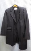 AQUASCUTUM OF LONDON GENTLEMAN'S DRESS OVERCOAT in 100% wool fine worsted cloth with faint self-