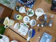 COLLECTION OF ASSORTED CERAMICS TO INCLUDE; WADE MINI HOUSES, TRUCET DISHES ETC....