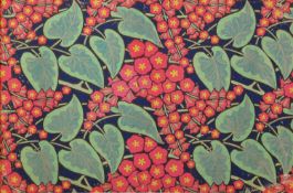 UNATTRIBUTED (TWENTIETH CENTURY) TWO 1930’s FLORAL DESIGNS FOR TEXTILES OR FABRIC IN GOUACHE 8 ¼”