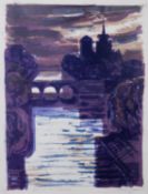 NORMAN JAQUES (1922-2014) TWO COLOUR PRINTS ‘Notre Dame, Paris’, Artist’s Proof (12/15), signed