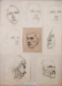 EDWARD RIDLEY (1883 - 1946) 4 PANELS OF PENCIL DRAWINGS, the set of which 1st Prize and Silver Medal