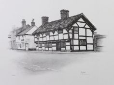 MARC GRIMSHAW (1954) THREE ARTIST SIGNED LIMITED EDITION PRINTS OF A PENCIL DRAWINGS OF WARRINGTON &