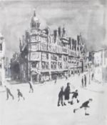 HAROLD RILEY (b. 1934) SUITE OF FOUR ARTIST SIGNED LIMITED EDITION BLACK AND WHITE PRINTS Manchester
