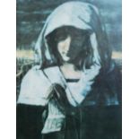 HAROLD RILEY (b.1934) ARTIST SIGNED COLOUR PRINT ‘Our Lady of Manchester’ 15” x 11 ¼” (38.1cm x 28.