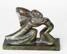 MARION WILLIS STANFIELD (fl.1922-1965) CAST AND BRONZE PATINATED PLASTER MODEL 'RETURN OF THE