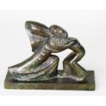 MARION WILLIS STANFIELD (fl.1922-1965) CAST AND BRONZE PATINATED PLASTER MODEL 'RETURN OF THE