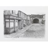 MARC GRIMSHAW (1954) THREE ARTIST SIGNED LIMITED EDITION PRINTS OF A PENCIL DRAWINGS OF MANCHESTER