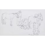 ALBIN TROWSKI (1919-2012) TWO PEN AND INK DRAWINGS FROM THE BOOK ‘ALBIN’S HORSES’ ‘Romany Words in