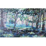 TIMMY MALLETT (b.1955) ARTIST SIGNED LIMITED EDITION COLOUR PRINT ON CANVAS ‘Bluebell Shadows’ (