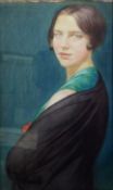 EDWARD RIDLEY (1883 - 1946) WATERCOLOUR DRAWING Isobel No 2, half-length portrait of a young woman