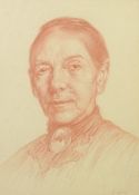 EDWARD RIDLEY (1883 - 1946) RED CHALK DRAWING No 2 Portrait, bust portrait of an elderly woman
