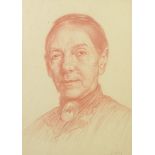 EDWARD RIDLEY (1883 - 1946) RED CHALK DRAWING No 2 Portrait, bust portrait of an elderly woman