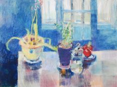 ANNE ASPINALL (b.1949) MIXED MEDIA ‘Early Spring Light' Signed and titled 15” x 9 ½” (38.1cm x 24.