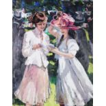 SHEREE VALENTINE-DAINES (b.1959) ARTIST SIGNED LIMITED EDITION COLOUR PRINT ‘Royal Ascot Ladies