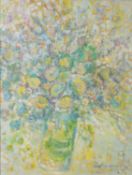 JOHN THOMPSON (1924-2011) OIL PAINTING Flowers in a Vase Signed 24 ½” x 18 ½” (62.2cm x 47cm)