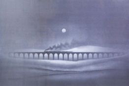 TREVOR GRIMSHAW (1947-2001) ARTIST SIGNED LIMITED EDITION PRINT FROM A PENCIL DRAWING Ribblehead