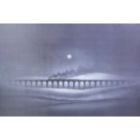 TREVOR GRIMSHAW (1947-2001) ARTIST SIGNED LIMITED EDITION PRINT FROM A PENCIL DRAWING Ribblehead