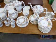 PARAGON CHINA 57 PIECE 'COUNTRY LANE'  PATTERN PART DINNER, TEA & COFFEE SERVICE with tea and coffee