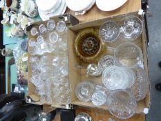 A GOOD SELECTION OF LEAD CRYSTAL WARES TO INCLUDE; WHITE WINE, CLARET AND WHISKEY GLASSES, PLUS