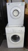 A BOSCH CLASSIXX 1200 EXPRESS AUTOMATIC WASHING MACHINE AND A SMALL SIZE CREDA TUMBLE DRYER (2)