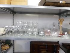 A GOOD SELECTION OF MAINLY STEM WINE GLASSES, TUMBLERS  ETC....