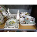 ROYAL WORCESTER 'EVESHAM' FRUIT DECORATED OVEN TO TABLE WARES AND SIMILAR TO INCLUDE OVAL STEW POT