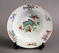 18TH CENTURY MEISSEN DOT PERIOD SOUP PLATE, in the Chinese Butterfly pattern; 8 7/8" (22.5 cm) dia.