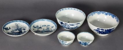 A SMALL COLLECTION OF LATE 18TH CENTURY LIVERPOOL SOFT PASTE PORCELAIN BY SETH PENNINGTON, including