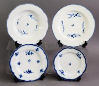 SMALL COLLECTION OF LATE 18TH/EARLY 19TH CENTURY CAUGHLEY SALOPIAN SOFT PASTE PORCELAIN, including a