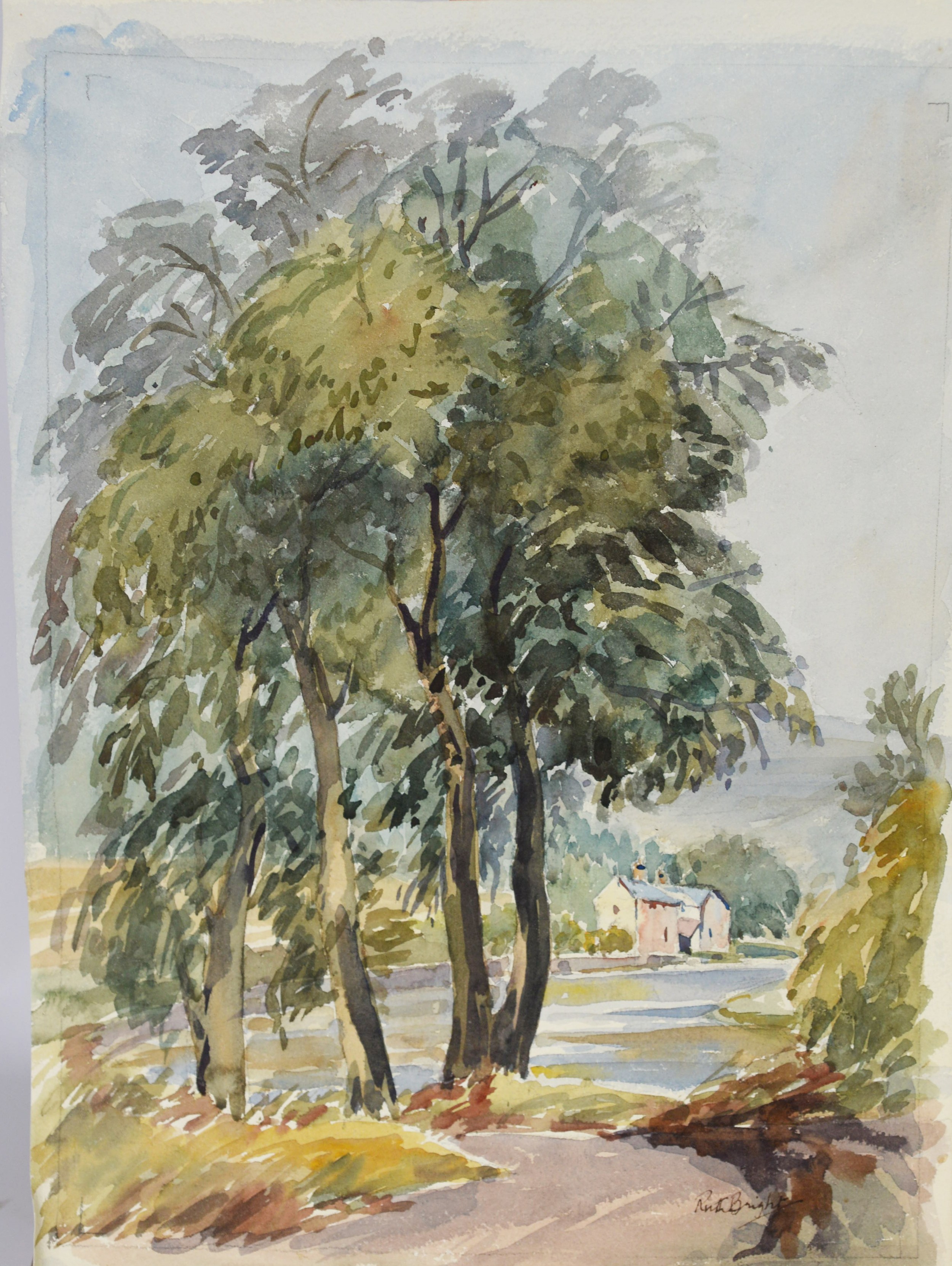 RUTH BRIGHT (20th CENTURY), IN EXCESS OF 100 UNFRAMED WATERCOLOUR DRAWINGS, MOSTLY LANDSCAPE - Image 2 of 4