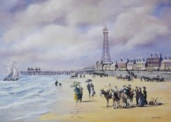 BERNARD MCMULLEN (b.1952) LIMITED-EDITION PRINT 'Blackpool' numbered 27/850 and with blind stamp