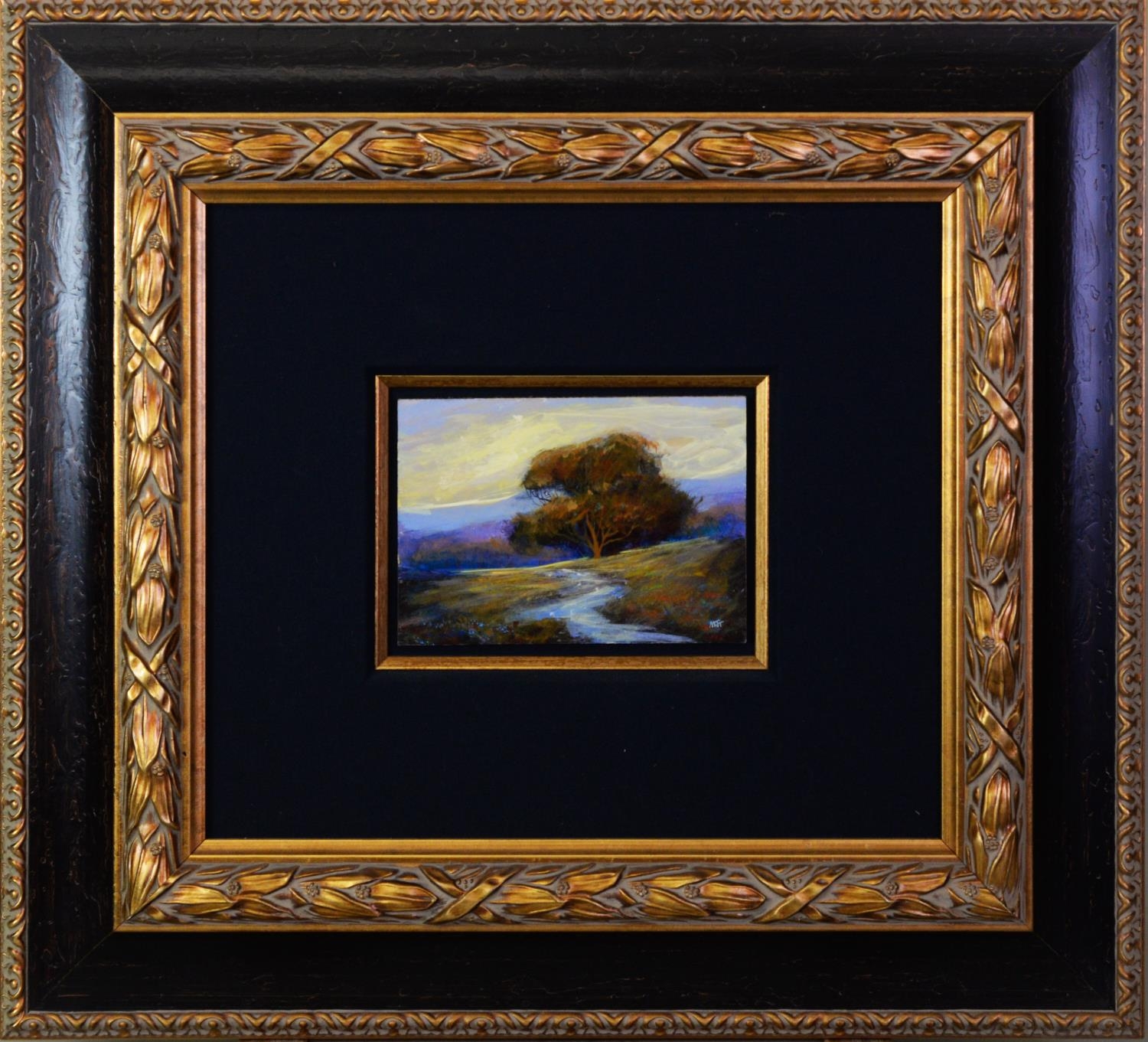 INITIALLED MJT THREE MODERN OILS ON BOARD Landscapes with trees 5” x 7” (12.7cm x 17.8cm), (3), - Image 5 of 6